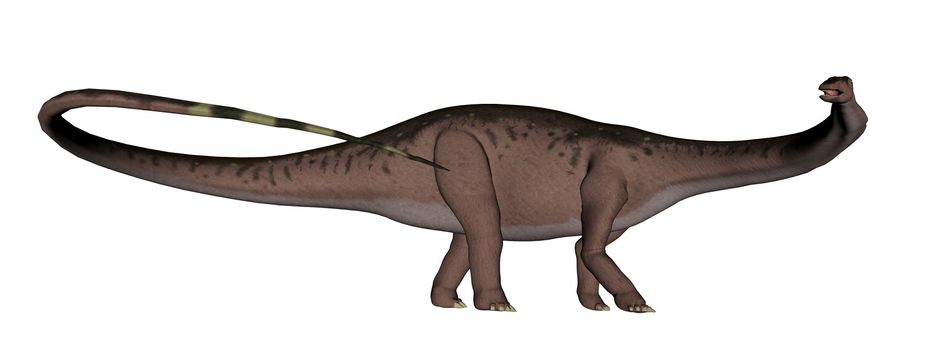 Apatosaurus dinosaur walking - 3D render