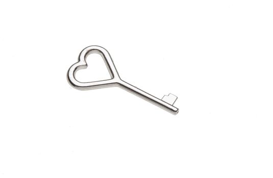 tiny key with a heart-shaped handle, Love lock