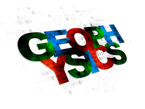 Science concept: Geophysics on Digital background