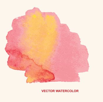 Abstract vector watercolor textured hand painted background