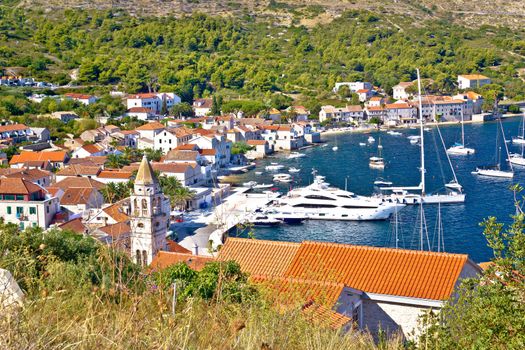 Old town of Vis yachting waterfront