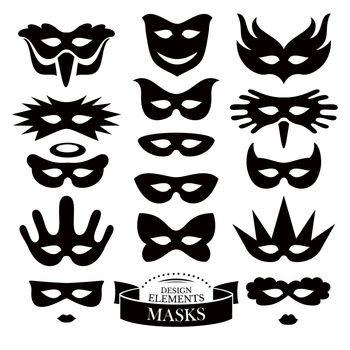 Set of different masks