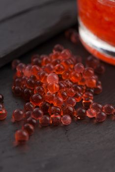 strawberry caviar, molecular gastronomy