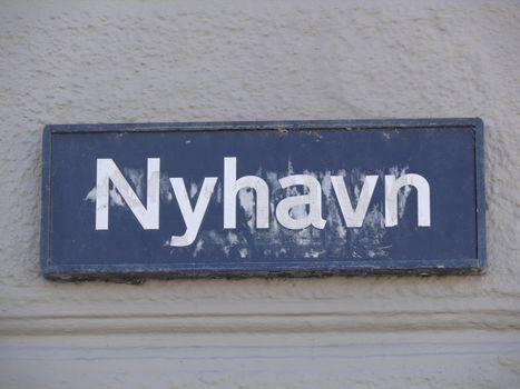 Skilt fra Nyhavn i København, Danmark