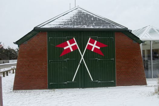 Skagen i Danmark på vintertid