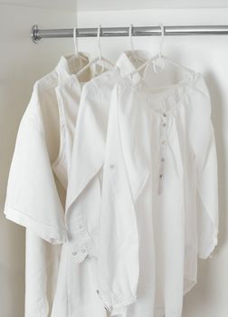  white clean ironed clothes
