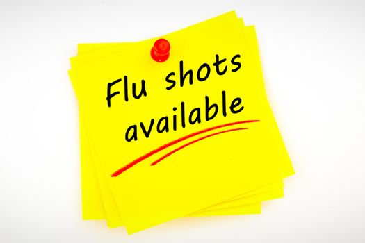 Composite image of flu shots available