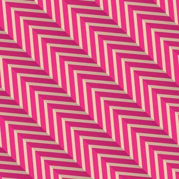 Retro fold magenta diagonal striped zigzag