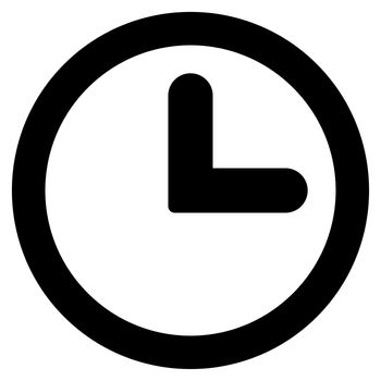 Clock flat black color icon