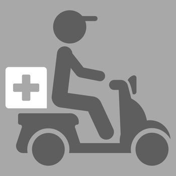 Drugs Motorbike Delivery Icon