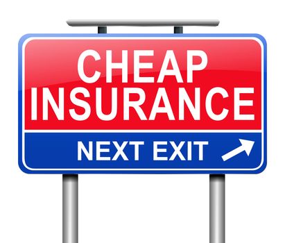 Cheap insurance concept.