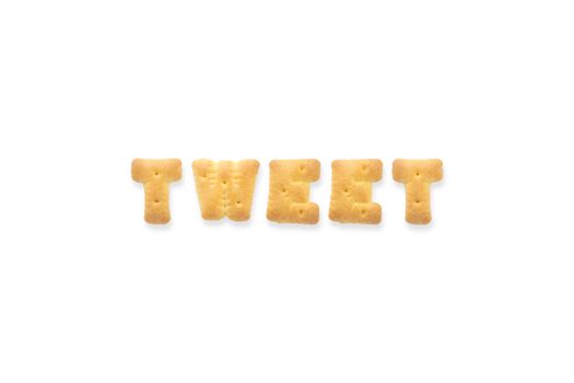 The Letter Word TWEET Alphabet Biscuit Cracker