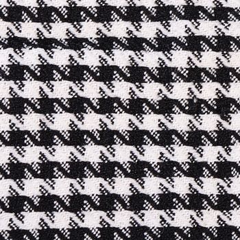 Woolen black-and-white fabric