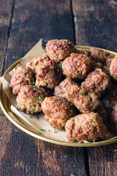 Meatballs in the plate