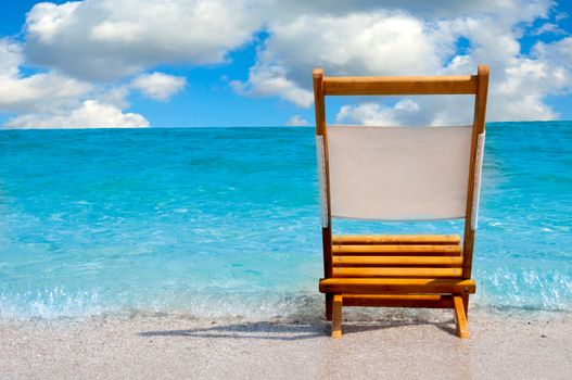 Single chair at the beach