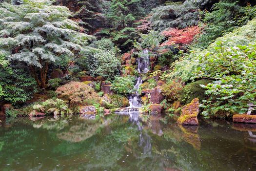 Waterfall at Japanese Garden