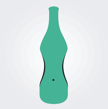 Bottle with womans waist figure