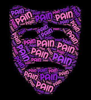 Pain Word Indicates Wordclouds Torment And Wordcloud