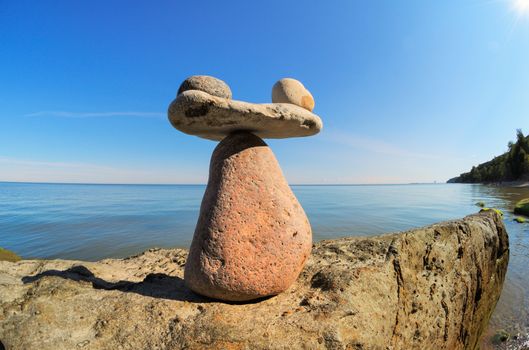 Stones on seashore