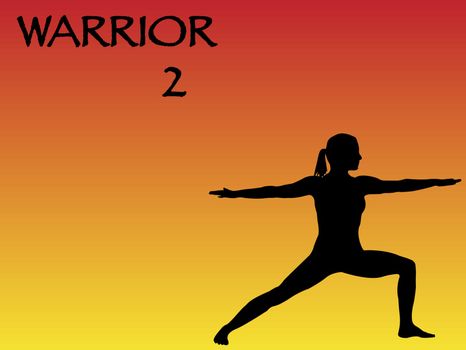 Yoga Woman Warrior 2 Pose