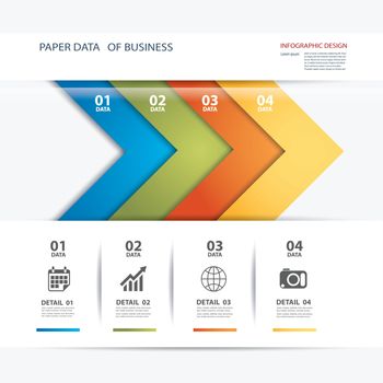 business infographic element data template flat design
