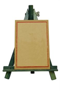 Wooden easel with blank board