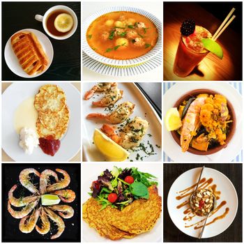 Cuisine of different countries collage