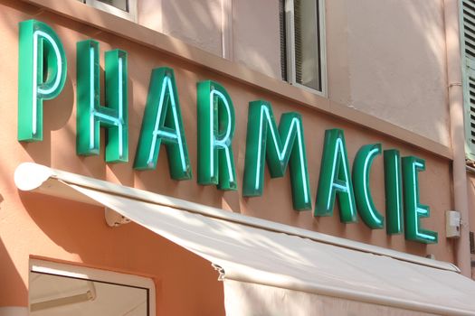 French Neon Pharmacy Sign