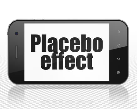 Health concept: Smartphone with black text Placebo Effect on display