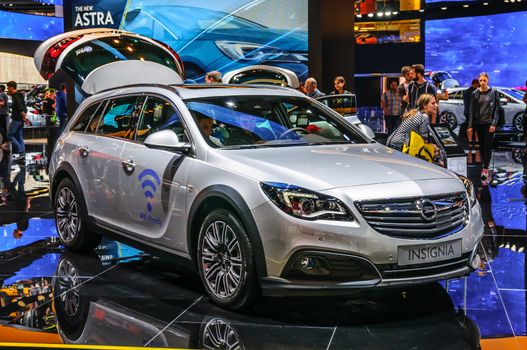 FRANKFURT - SEPT 2015: Opel Insignia presented at IAA Internatio