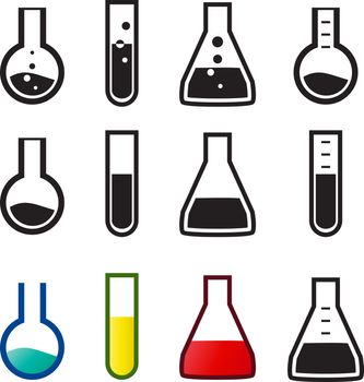 Chemical and lab icons, Vector