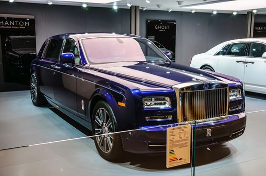 FRANKFURT - SEPT 2015: Rolls-Royce Phantom presented at IAA Inte