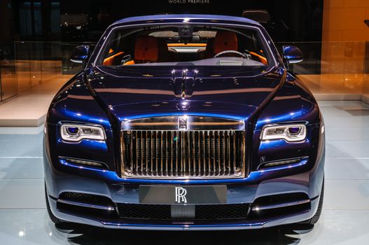 FRANKFURT - SEPT 2015: Rolls-Royce Phantom Coupe presented at IA
