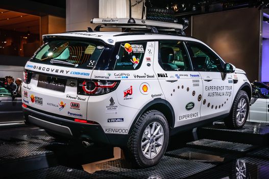 FRANKFURT - SEPT 2015: Land Rover Discovery presented at IAA Int