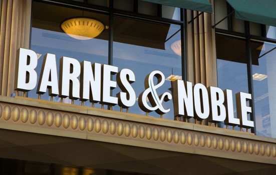 GLENDALE, CA/USA - OCTOBER 24, 2015: Barnes and Noble store exterior. Barnes & Noble is the largest retail bookseller in the United States, and the leading retailer of content, digital media and educational products in the country.