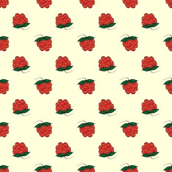 Berry raspberry seamless pattern nature background