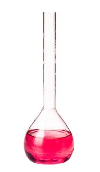 flask with reagent pink 