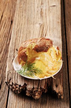 Baked potato with cheese