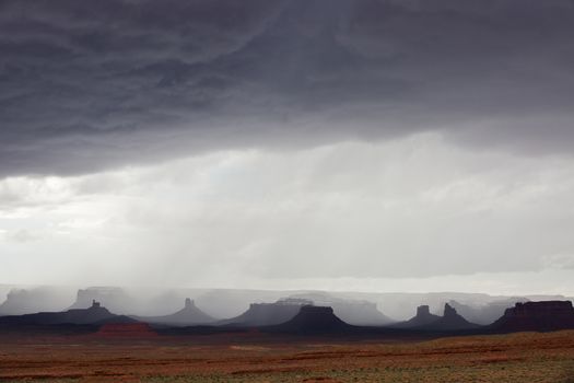 Stormy weather in Monument Valley