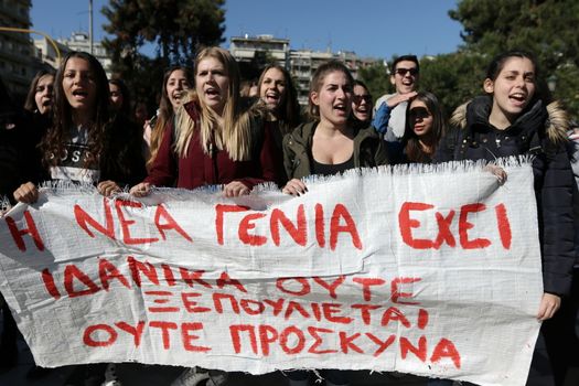 GREECE - AUSTERITY - THESSALONIKI EDUCATION PROTEST