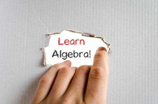 Learn algebra text concept