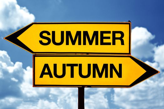 Summer or autumn opposite signs