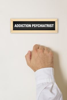 Patient knocking on Addiction Psychiatrist door
