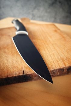 Ceramic kitchen knife on table
