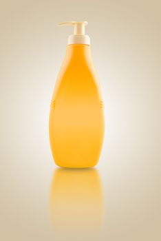 Sunbath oil or sunscreen bottle