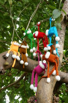 knitted monkey, symbol 2016, year of the monkey