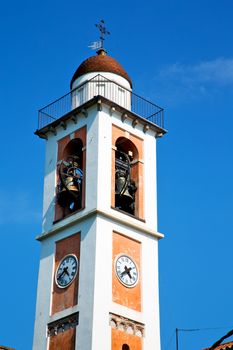 ancien clock tower in italy europe old  stone   bell