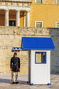 The guard at the Greek Tomb of the Unknown Soldier