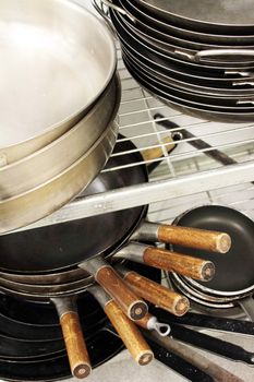 kitchen pots and pan