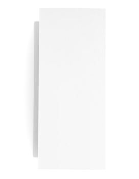 Folded blank paper booklet on white